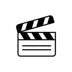clapper icon vector symbol template