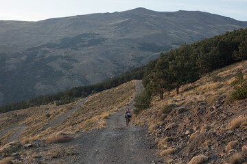 Adventure cycling in the Sierra Nevada mountains. 