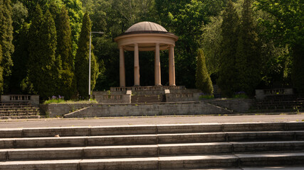 Naklejka premium Beautiful views in the Silesian park in Chorzów. Ready for entry.