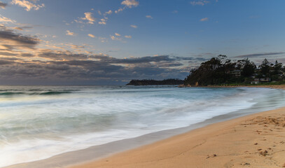 Clouds and Surf - Sunrise at Malua Bay
