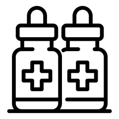 Antiseptic gel icon. Outline antiseptic gel vector icon for web design isolated on white background