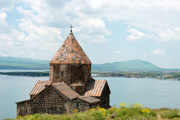 Sevanavank Monastery. a famous Historic site in Sevan, Gegharkunik, Armenia.