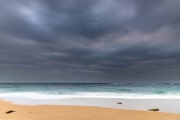 Overcast and Cloudy Morning Seascape