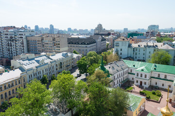 Fototapeta na wymiar Kiev city view from Saint Sophia Cathedral in Kiev, Ukraine.