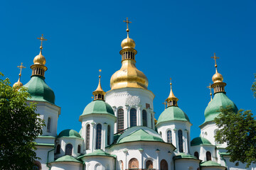 Fototapeta na wymiar Saint Sophia Cathedral in Kiev, Ukraine. It is part of the World Heritage Site - Kiev: Saint-Sophia Cathedral and Related Monastic Buildings, Kiev-Pechersk Lavra.