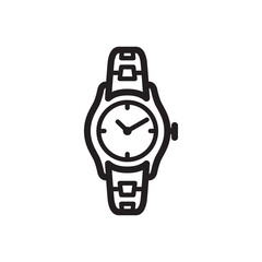 wristwatch icon vector symbol template