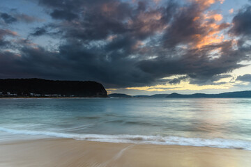 High Tide and Clouds Sunrise Seascape