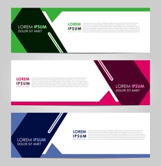 Business Vector abstract banner design template. Collection of web banner template. Abstract geometric web design banner template. can used for header, footer, layout, letterhed, landing page