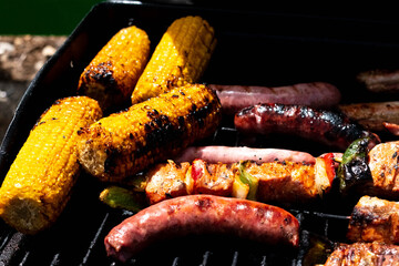Summer party friends food and drinks barbecue