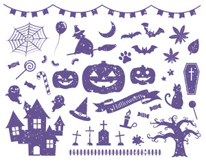 Halloween multiple illustration set/vector