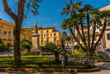 Fototapeta premium A view across the Piazza Saint Antonino in Sorrento, Italy