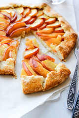 Galeta-summer dessert with nectarine