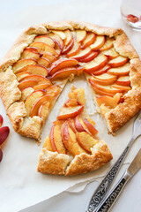 Galeta-summer dessert with nectarine