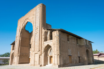 Ishratkhana Mausoleum in Samarkand, Uzbekistan. It is part of the Samarkand - Crossroad of Cultures World Heritage Site.