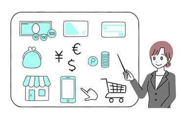 女性とスマートフォン