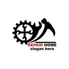 Home Repair Logo Template Design,
