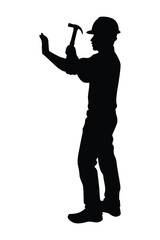 Male engineer silhouette vector