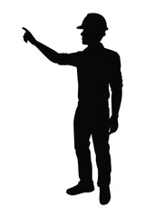 Male engineer silhouette vector