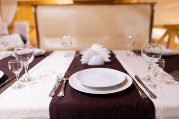 set of cutlery for dinner at the table