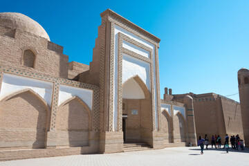 Fototapeta na wymiar Ancient city of Itchan Kala in Khiva, Uzbekistan. Itchan Kala is Unesco World Heritage Site.