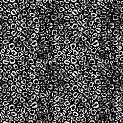 Animal seamless pattern with blob effect. Black and white