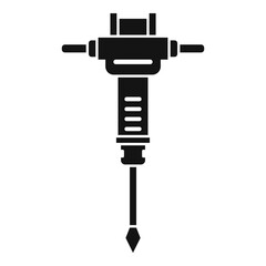 Construction hammer drill icon. Simple illustration of construction hammer drill vector icon for web design isolated on white background