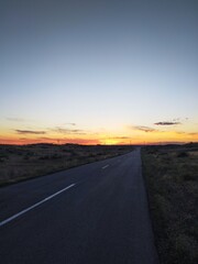 Obraz na płótnie Canvas sunset on the road