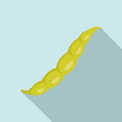 Soy kidney bean icon. Flat illustration of soy kidney bean vector icon for web design