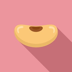 Seed kidney bean icon. Flat illustration of seed kidney bean vector icon for web design