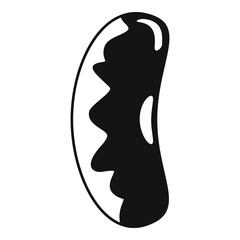 Legume kidney bean icon. Simple illustration of legume kidney bean vector icon for web design isolated on white background