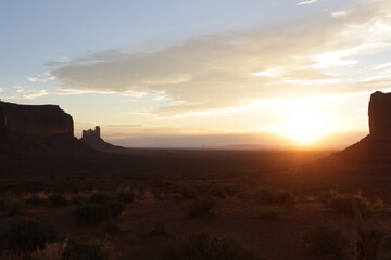 Sunrise at Monument Valley national park