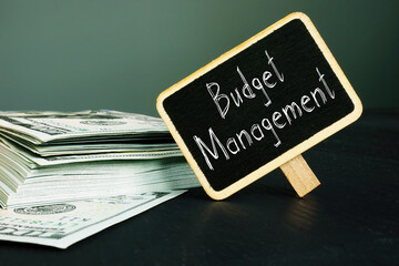 Budget Management is shown on the conceptual business photo