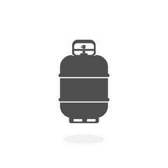 Butane Propane Gas Canister Icon Fossil Fuel Black Silhouette Vector Illustration Sign Symbol