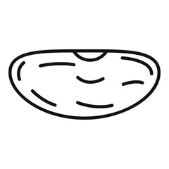 Lima kidney bean icon. Outline lima kidney bean vector icon for web design isolated on white background