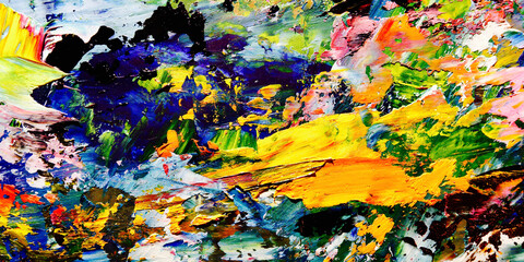 Colorful abstract background wallpaper. Modern motif visual art.  Mixtures of oil paint. Trendy...