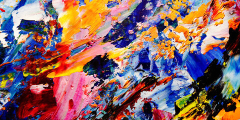 Colorful abstract background wallpaper. Modern motif visual art.  Mixtures of oil paint. Trendy...
