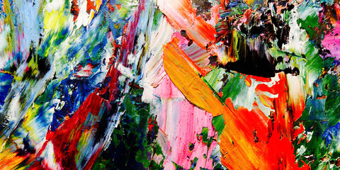 Colorful abstract background wallpaper. Modern motif visual art.  Mixtures of oil paint. Trendy hand painting canvas. Wall decor and Wall art prints Idea.  3D Texture.