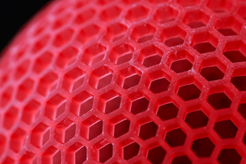 SLA 3d printed hexagon pattern