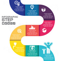 Infographic step for success business concept vector © sticker2you
