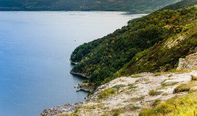 a Bakota bay (Dnistrovske reservoir) landscape, Dnister river, Podilski tovtry National park, Khmelnitskiy region of Western Ukraine