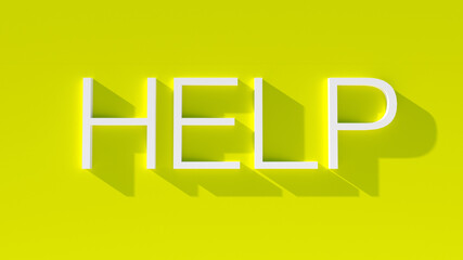 help app icon against a colored wall - communication concept for contact and service use. copy space for individual text.