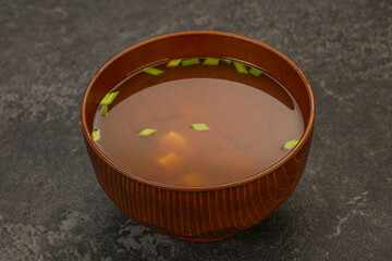Japanese tradtitional Miso soup with tofu