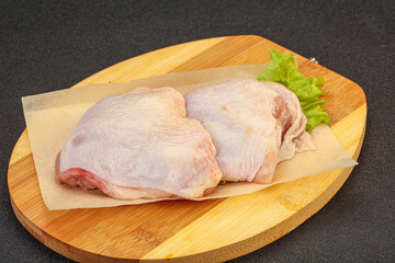 Raw chicken hip for cooking
