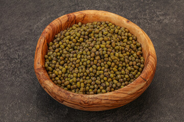 Vegetarian cuisine - dry green lentil