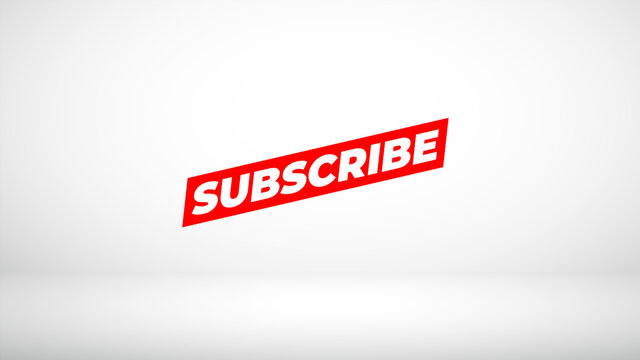 Subscribe now, Red button subscribe to channel, blog. Social media background. Marketing. Promo banner, badge, sticker