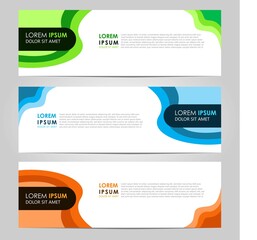 Business Vector abstract banner design template. Collection of web banner template. Abstract geometric web design banner template. can used for header, footer, layout, letterhed, landing page