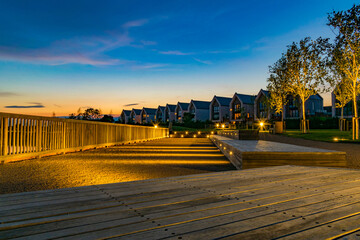Obraz premium Blue hour in the park