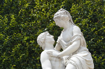 statue in the garden of the palace