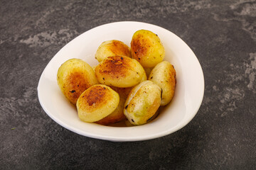 Roasted baby potato in the bowl