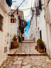 Fototapeta na wymiar street of the town of Calella de Palafrugell